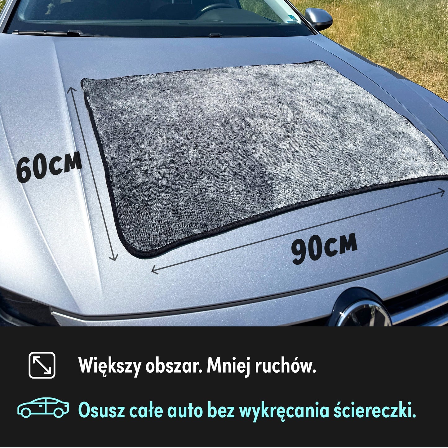 DryMaster ściereczka z mikrofibry do suszenia samochodu - 60x90cm