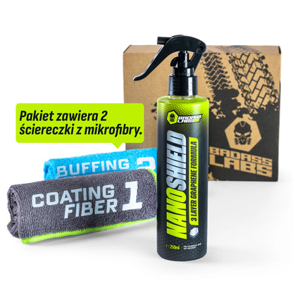 NanoShield - Spray z Grafenem, Warstwą Ceramiczną i Silikonem do Polerowania i Ochrony Lakieru Samochodowego