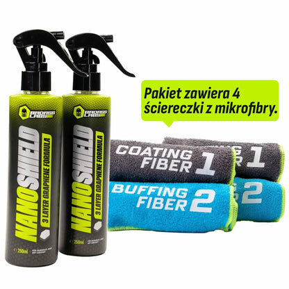 NanoShield - Spray z Grafenem, Warstwą Ceramiczną i Silikonem do Polerowania i Ochrony Lakieru Samochodowego