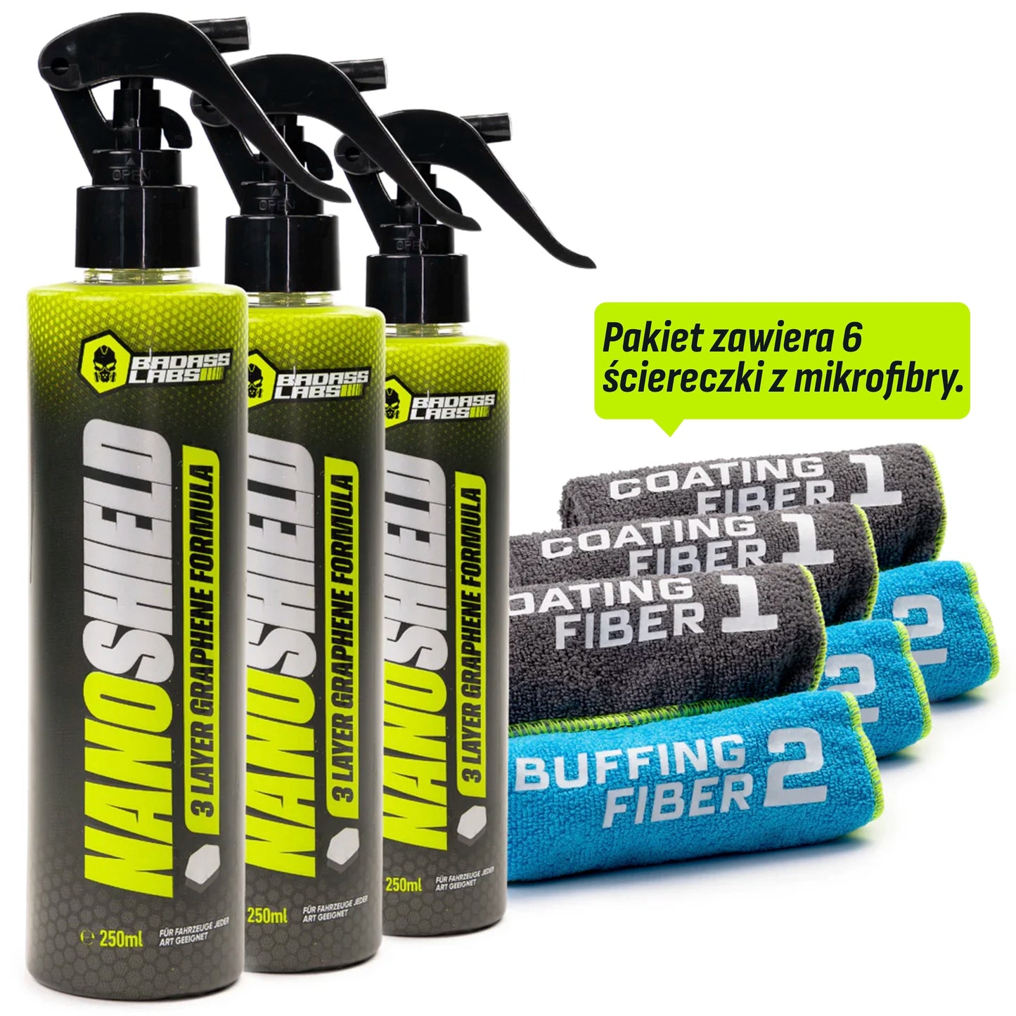 NanoShield - Spray z Grafenem, Warstwą Ceramiczną i Silikonem do Polerowania i Ochrony Lakieru Samochodowego