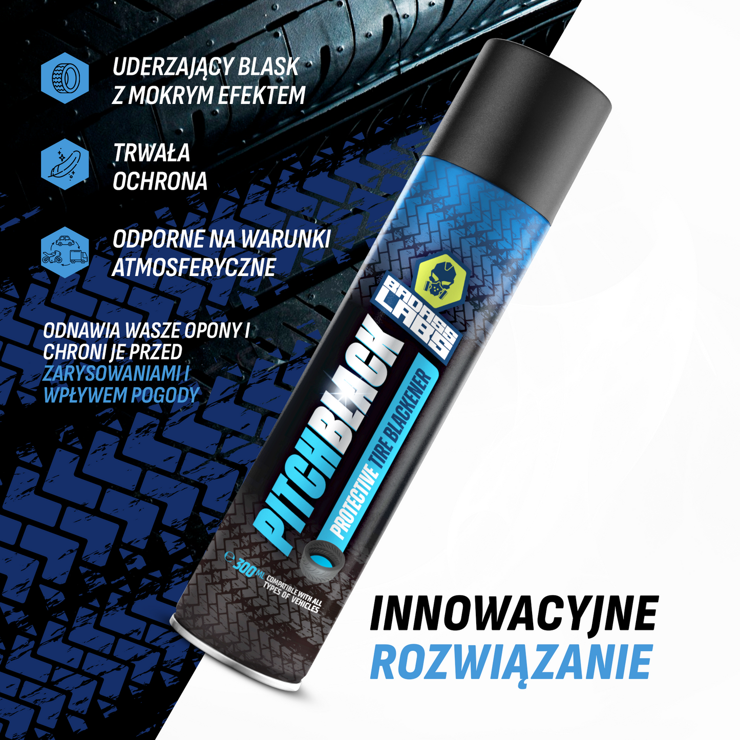 PitchBlack - spray, który sprawia, że opony wyglądają jak nowe